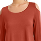 JM Collection Top feminino de ombro descoberto, tamanho médio, vermelho, grande