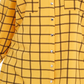 Camisa feminina plus size com botões e bolinhas, coleção NY, amarela, tamanho 3X