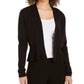 Cardigan feminino peplum com frente aberta Charter Club, preto, tamanho extragrande