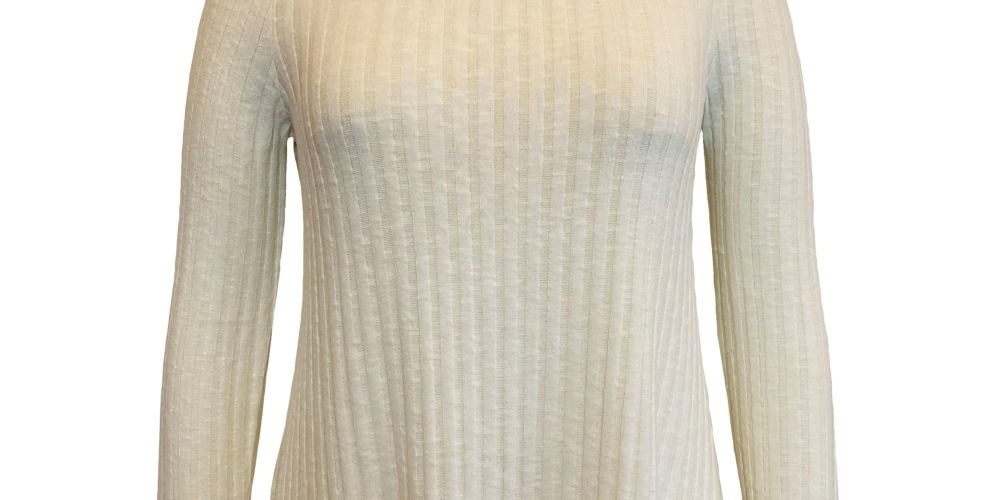 Vestido rodado escovado canelado Hacci feminino da Style &amp; Co, branco, tamanho pequeno