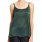 Camisola feminina Eileen Fisher de seda com decote redondo, verde, tamanho 2X