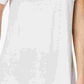 Camiseta feminina Maison Jules com decote redondo, branca, tamanho médio