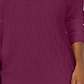 Karen Scott Suéter Feminino Basket Stitch Roxo Tamanho Grande