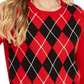 Suéter Argyle Feminino Charter Club Vermelho Tamanho Pequeno-Médio