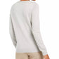 Suéter feminino Charter Club Argyle com gola redonda, cinza, tamanho X-S