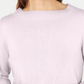 Blusa feminina Karen Scott com estampa canelada, manga comprida, gola redonda, rosa, tamanho pequeno, extragrande