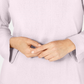 Blusa feminina Karen Scott com estampa canelada, manga comprida, gola redonda, rosa, tamanho pequeno, extragrande