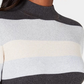 Karen Scott Suéter Feminino Canelado Color Block Manga Longa Gola Alta Cinza Tamanho X-G