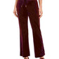 Calça feminina de veludo Charter Club, roxa, tamanho extragrande
