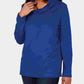 Karen Scott Top esportivo feminino com gola alta, azul, tamanho XS