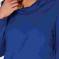 Karen Scott Top esportivo feminino com gola alta, azul, tamanho XS