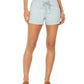 Shorts de popeline feminino estilo &amp; co azul tamanho GG