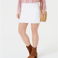 Saia-calça jeans desfiada feminina Style &amp; Co, branca, tamanho P