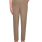 Calça feminina Alfred Dunner Petite Boardroom Pull-On marrom 10P