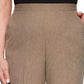 Calça feminina Alfred Dunner Petite Boardroom Pull-On marrom 10P