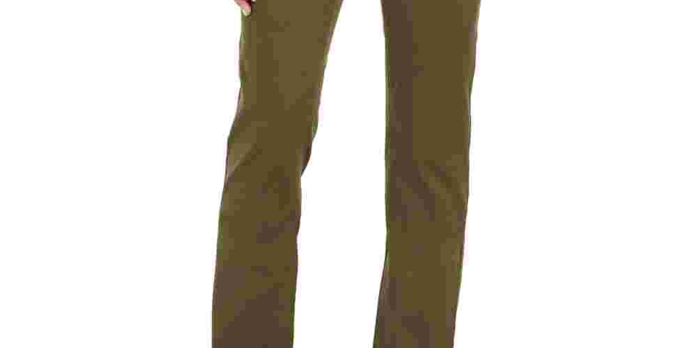 Calça feminina sólida Charter Club verde tamanho 10 pequena