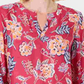 Túnica feminina Charter Club Petite com estampa floral dupla rosa tamanho Petite