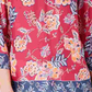 Túnica feminina Charter Club Petite com estampa floral dupla rosa tamanho Petite