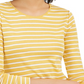 Charter Club Top feminino listrado metálico dourado tamanho extrapequeno