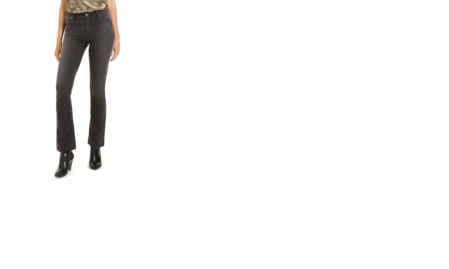 Calça jeans feminina Incfinity Bootcut da INC International Concepts, preta, tamanho 14