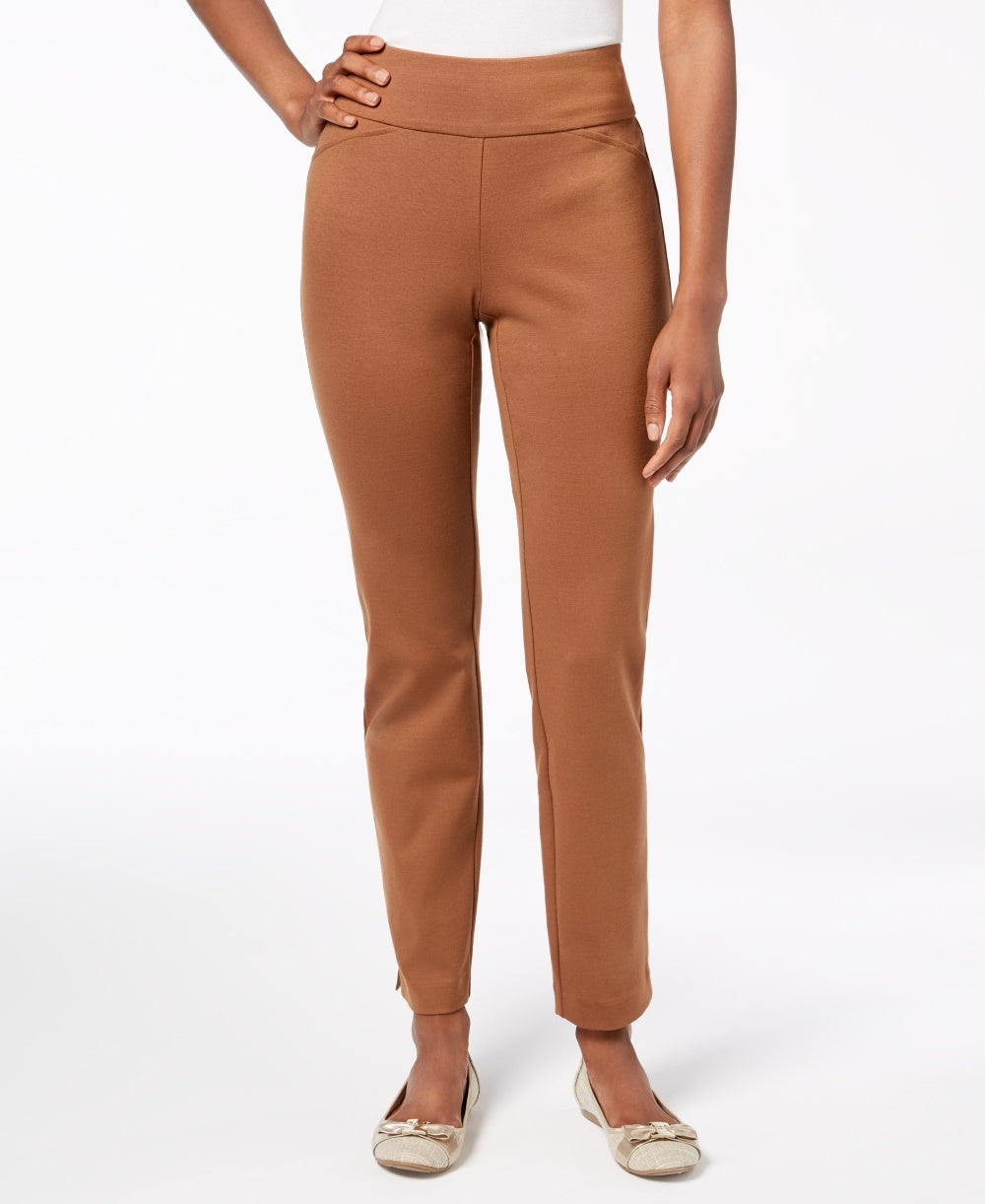 Calça Ponte Feminina Cambridge Pull-On Charter Club Marrom Tamanho 14S