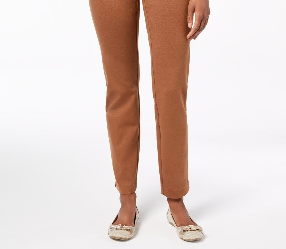 Calça Ponte Feminina Cambridge Pull-On Charter Club Marrom Tamanho 14S