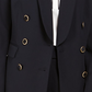 Calvin Klein Blazer Feminino Trespassado com Gola Xale Preto Tamanho 10