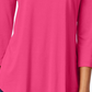 Top feminino com decote redondo e manga curta, roxo, tamanho médio, da coleção JM
