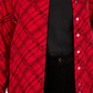 Karen Scott Cardigan Xadrez Pamela Feminino Vermelho Tamanho PL