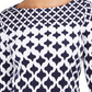 Camiseta feminina estampada de algodão Charter Club, azul, tamanho pequeno e pequeno