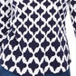 Camiseta feminina estampada de algodão Charter Club, azul, tamanho pequeno e pequeno