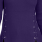 Suéter de malha canelada com amarração e gola falsa feminino Style &amp; Co, roxo, tamanho X-S