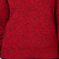 Karen Scott Suéter Feminino de Algodão com Gola Alta, Vermelho Brilhante, Tamanho Pequeno