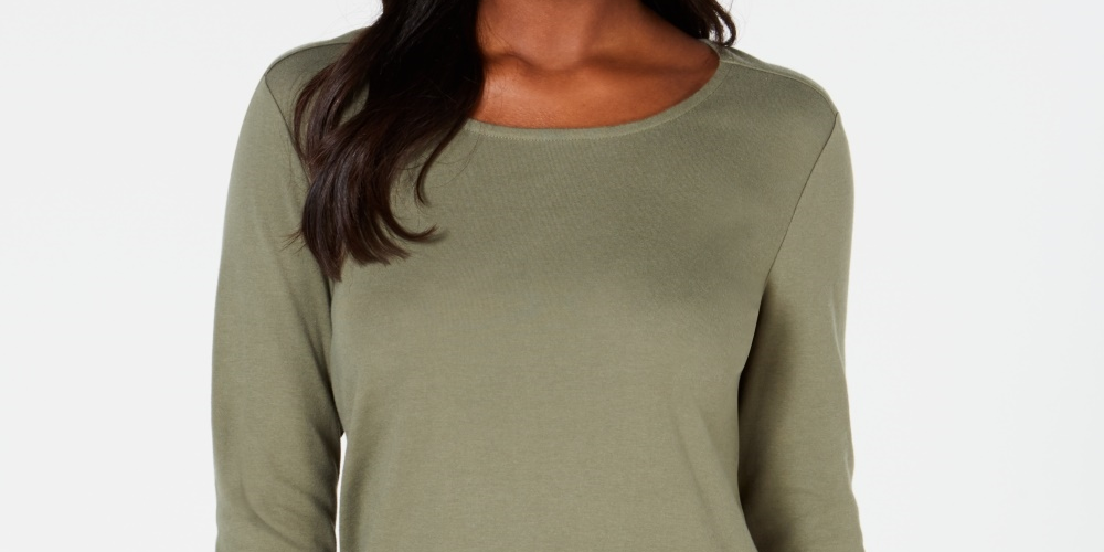 Karen Scott Top Tulip Hem Feminino Verde Tamanho X-S