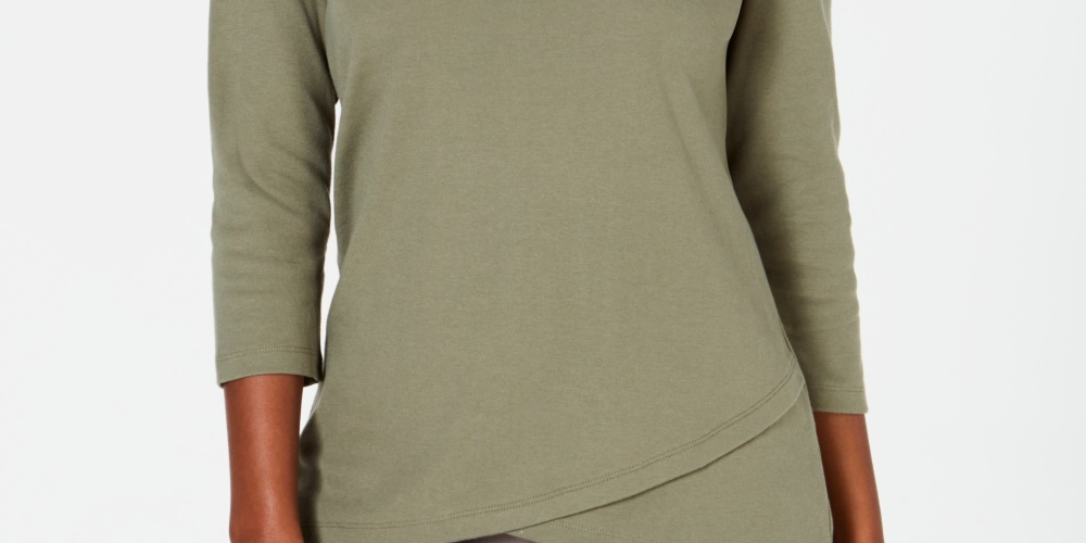 Karen Scott Top Tulip Hem Feminino Verde Tamanho X-S