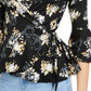 Blusa de manga sino com frente cruzada BCX Juniors, preta, tamanho pequeno