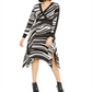 Vestido feminino Alfani com bainha de lenço estampado, preto, tamanho 4