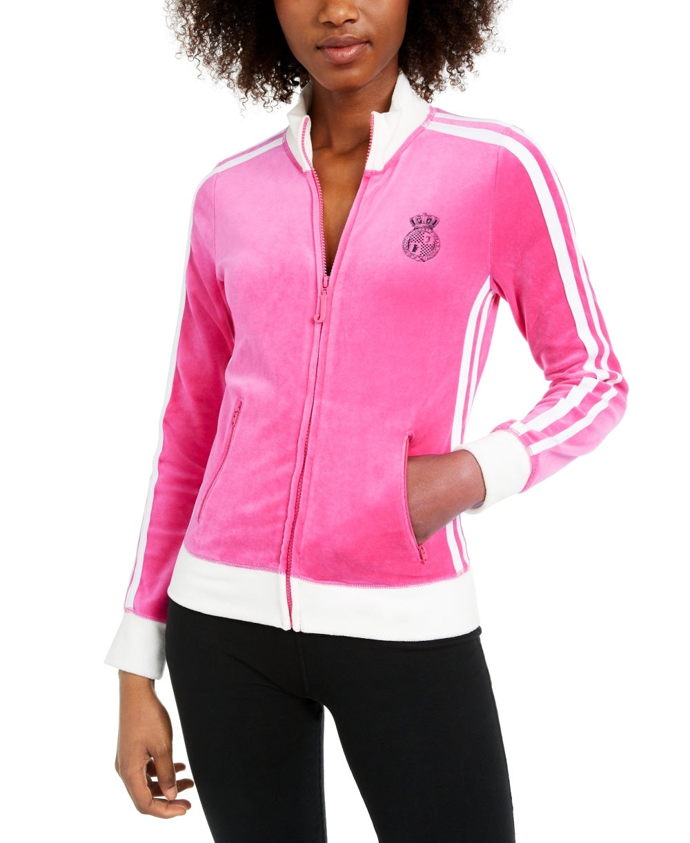 Jaqueta Juicy Couture Heritage Logo Feminina Rosa Tamanho X-G