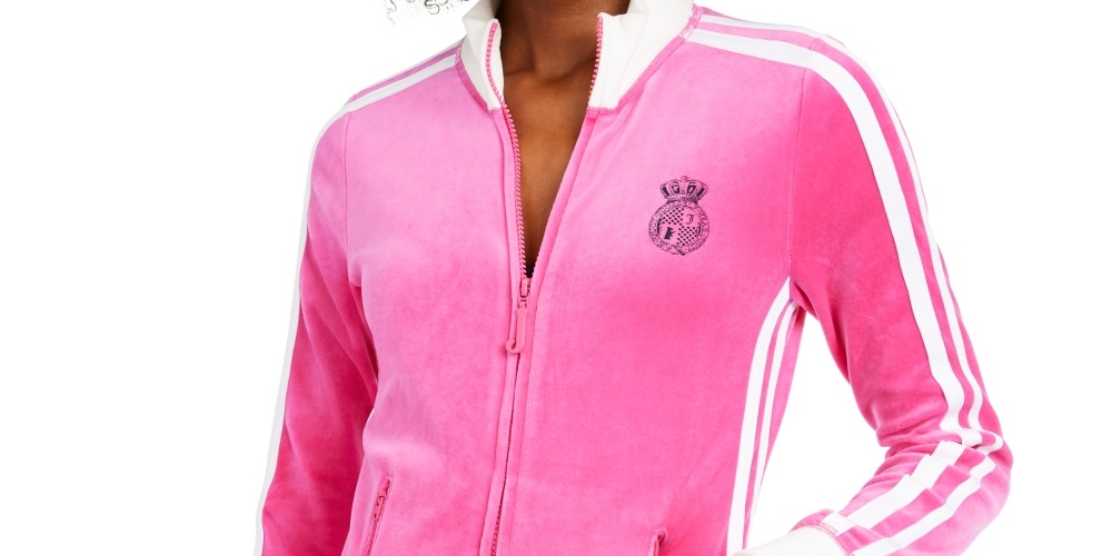 Jaqueta Juicy Couture Heritage Logo Feminina Rosa Tamanho X-G