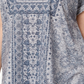 Blusa feminina plus size estampada com mangas compridas e punhos estilo &amp; co, azul, tamanho 0X