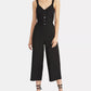 Rachel Roy Women's Cotton Cropped Tie-Back Jumpsuit Black Size 8