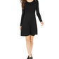 Vestido suéter canelado feminino Style &amp; Co, preto, tamanho PL