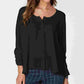 Blusa feminina estilo swing pequena preta tamanho PP