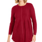 Suéter túnica feminino pequeno com pontos mistos Style &amp; Co, tamanho PP, vermelho