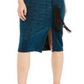 Vestido feminino com cinto e gola alta, azul-petróleo, tamanho 2, da INC International Concepts