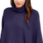 Alfani Suéter Poncho Feminino Petite Gola Alta Roxo Tamanho Petite Pequeno-Médio