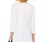 Karen Scott Top Feminino de Algodão com Tachas e Gola Dividida, Branco, Tamanho Pequeno