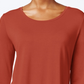 Blusa feminina manga três quartos JM Collection vermelha tamanho PS