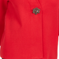 Cardigan feminino JM Collection com broche para festa de fim de ano, vermelho, tamanho grande