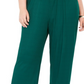 Macacão feminino plus size com cinto canelado, coleção NY, verde, tamanho 2XP